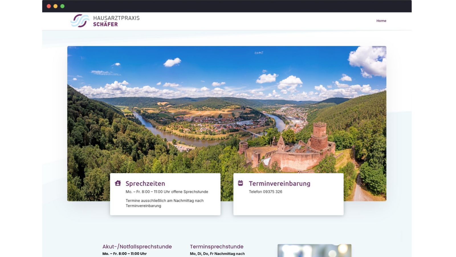 Relaunch der Webseite der Hausarztpraxis Schäfer